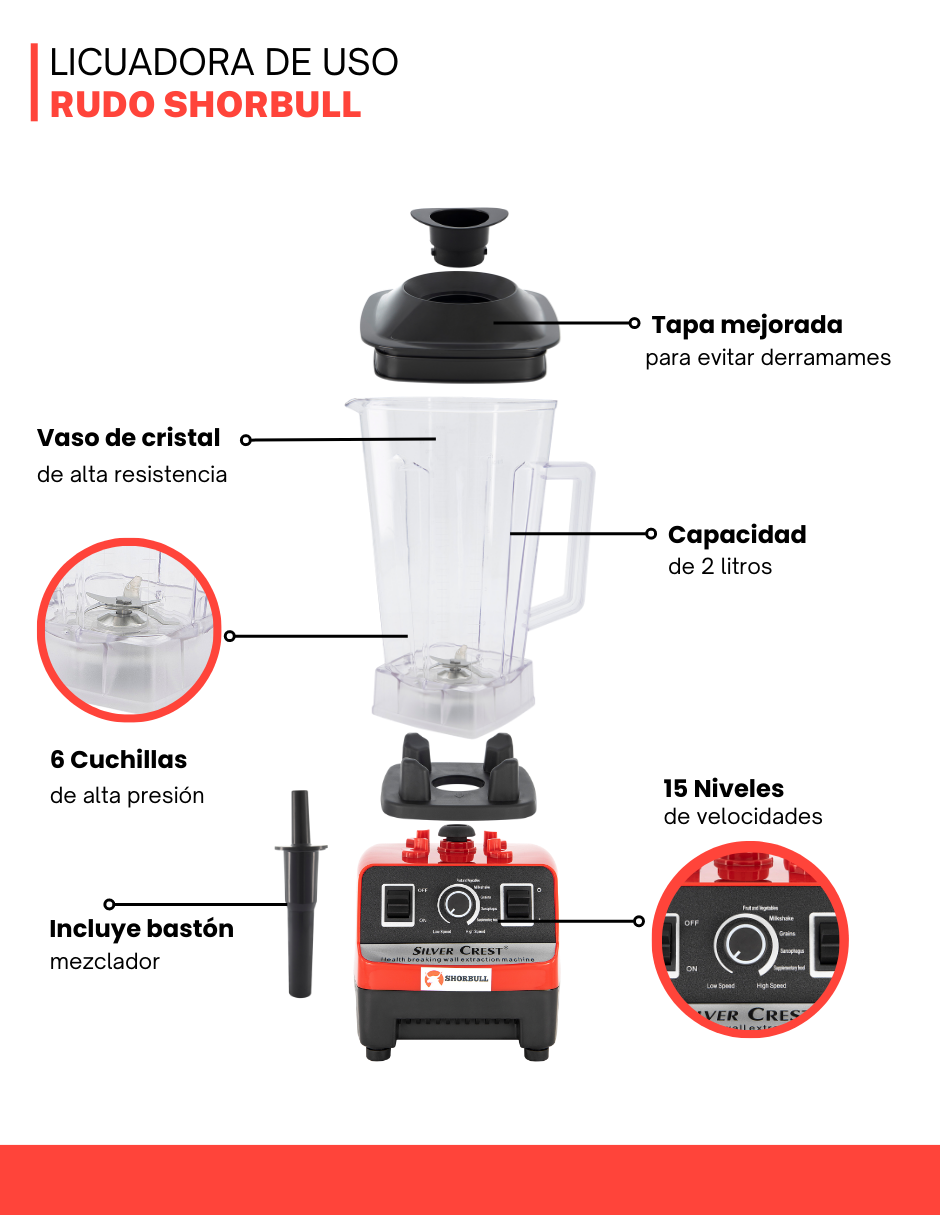 Licuadora Profesional Silver Crest - 4500W