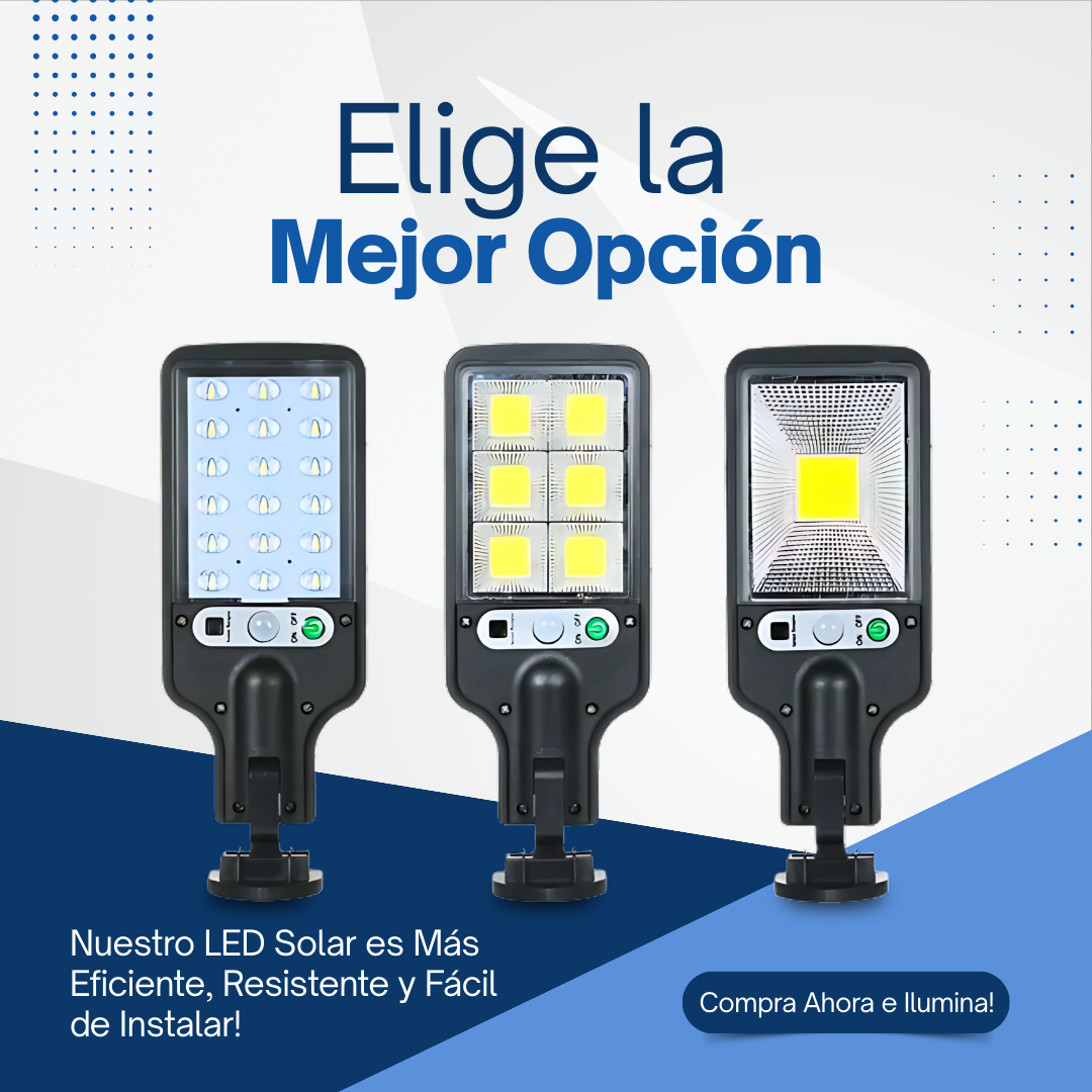 Set Solar: LED SOLAR 17500 LÚMENES - Compra 1 y Llévate 3 GRATIS 🎁